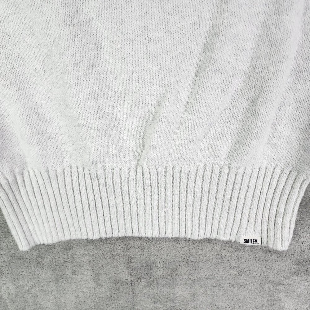 Womens White Red American Eagle Knit Sweater Retro Mock Neck Long Sleeve Size M - Picture 3 of 12